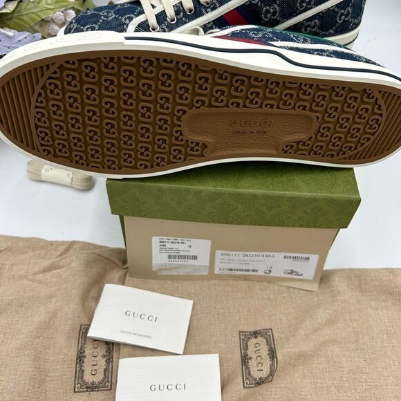 Men’s Gucci tennis 1977 low top sneakers size 13 made in Italy - Picture 7 of 12